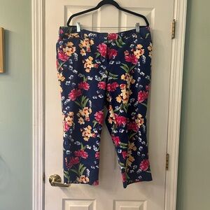Lands End | Capri Pants | Floral | Size 18w